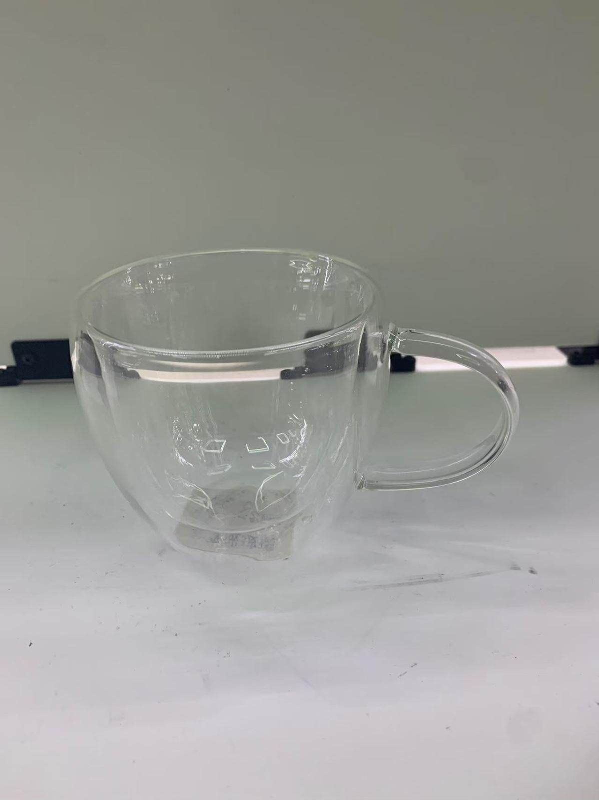 Double Wall Glass Mug 250ML – Heat Resistant Tea & Coffee Cup