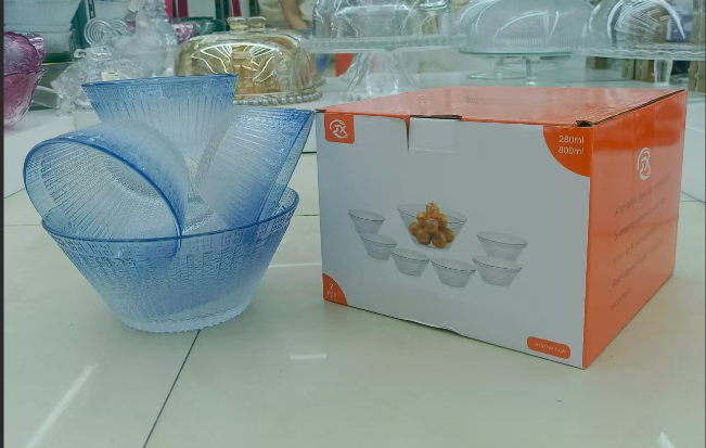 Glass Fruit Bowl Set 7PCS – Elegant Serving Set for Fruits, Snacks & Desserts