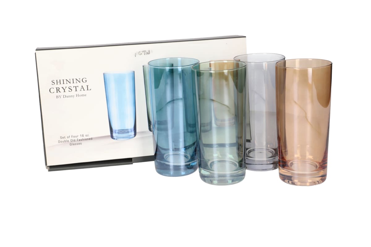 Danny Home Multicolour Glass 4Pcs (470ml)