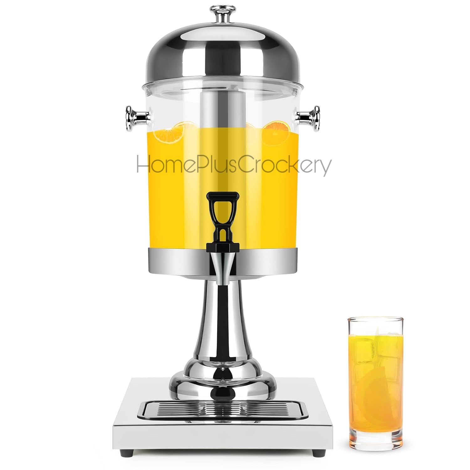 Acrylic Dispenser with Steel Stand and Steel Lid