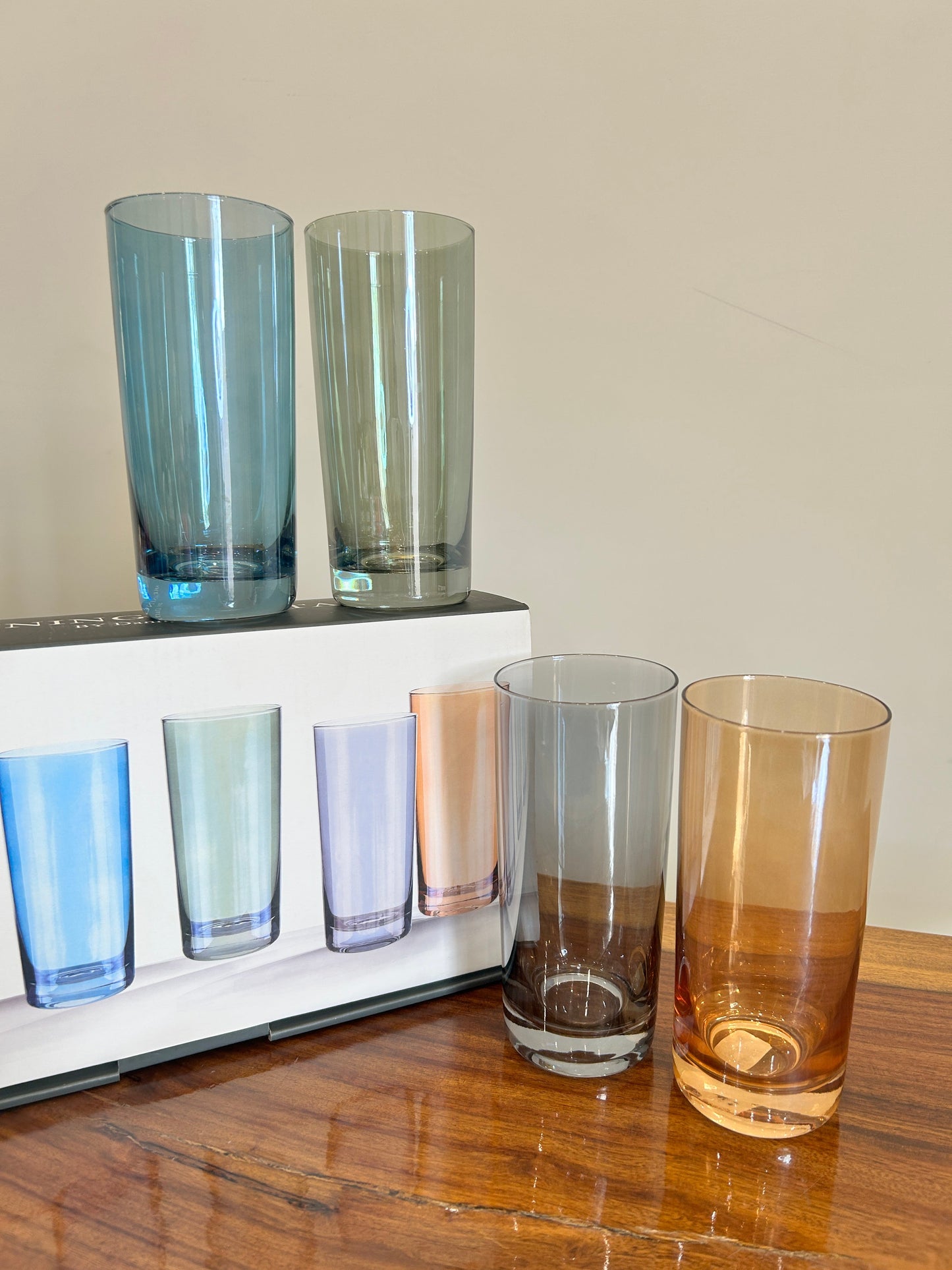 Danny Home Multicolour Glass 4Pcs (470ml)