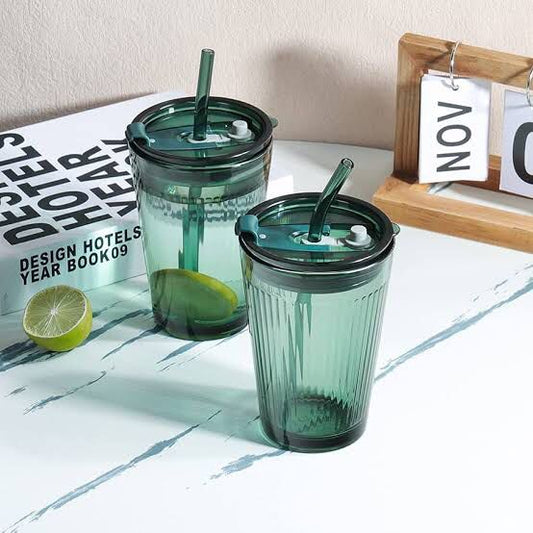 Green Glass Tumbler