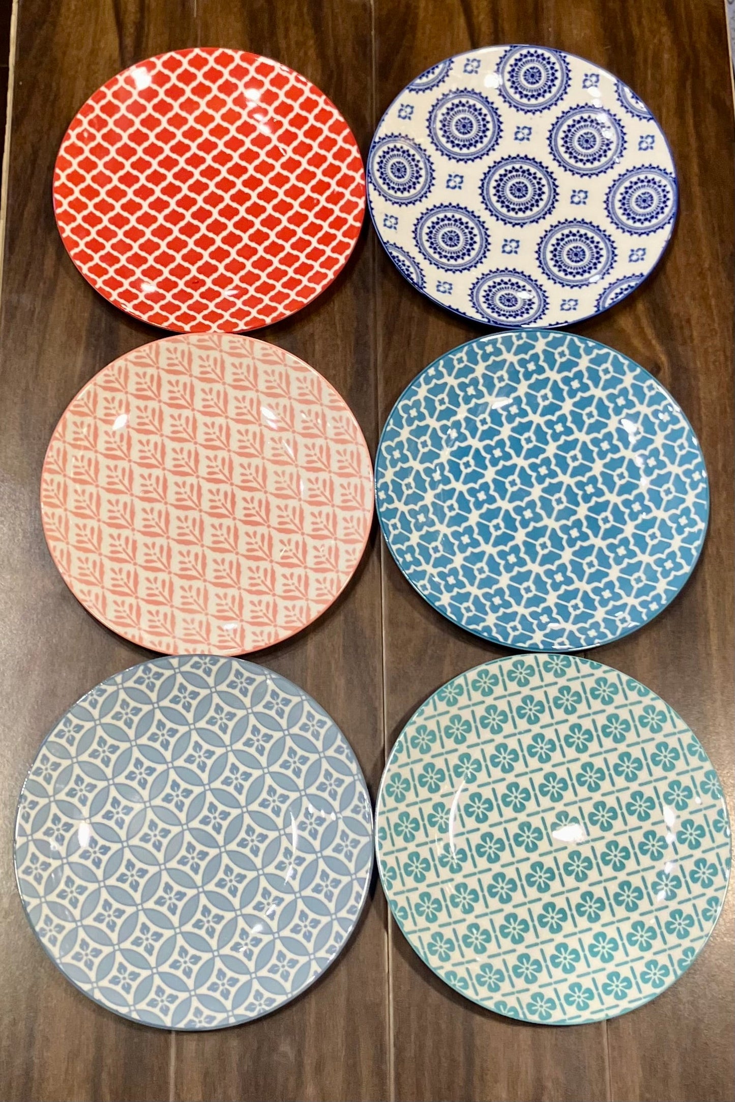 Danny Home Multicolour Series Quarter Plate (6Pcs)