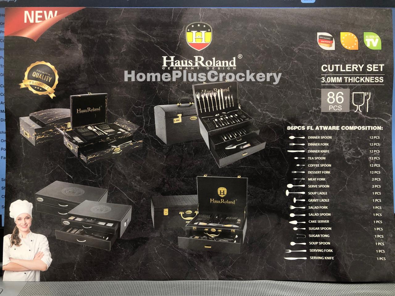 Haus Roland Cutlery Set 86 pcs