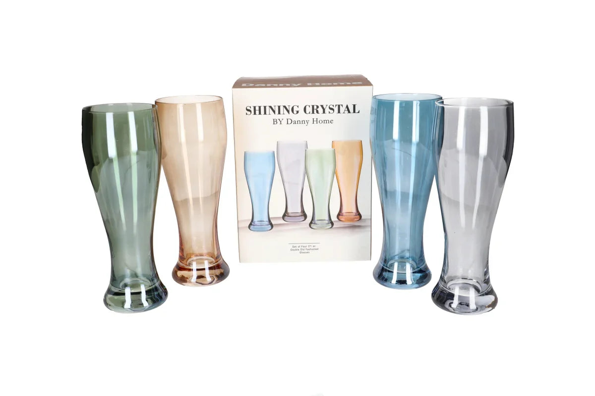 Danny Home Multicolour Tumbler Glass 4Pcs (430ml)