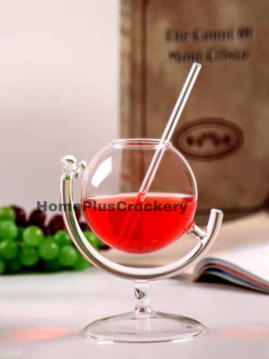 Globe Shape Glass Sipper (300ml)
