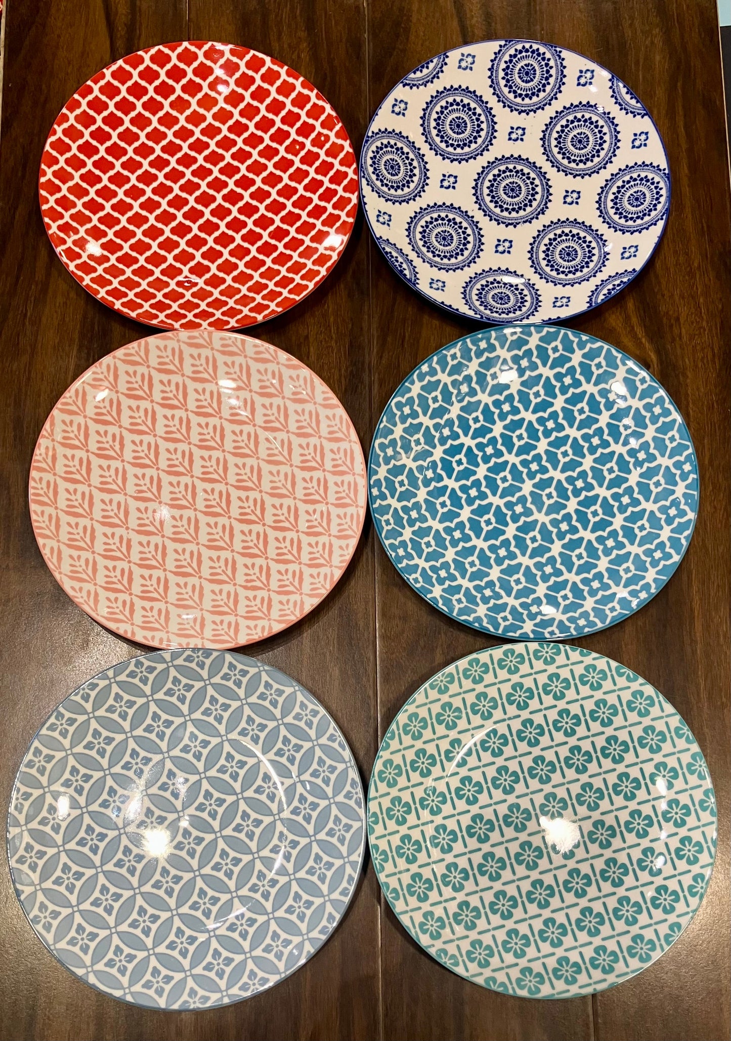 Danny Home Multicolour Series Quarter Plate (6Pcs)