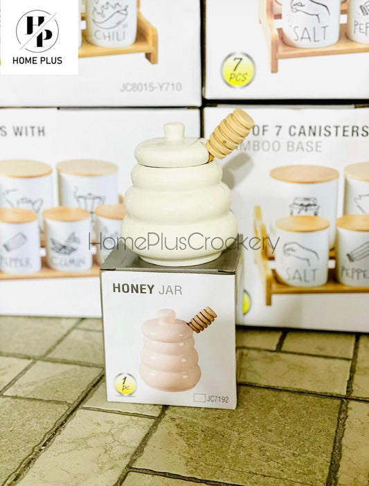 Porcelain Honey Jar