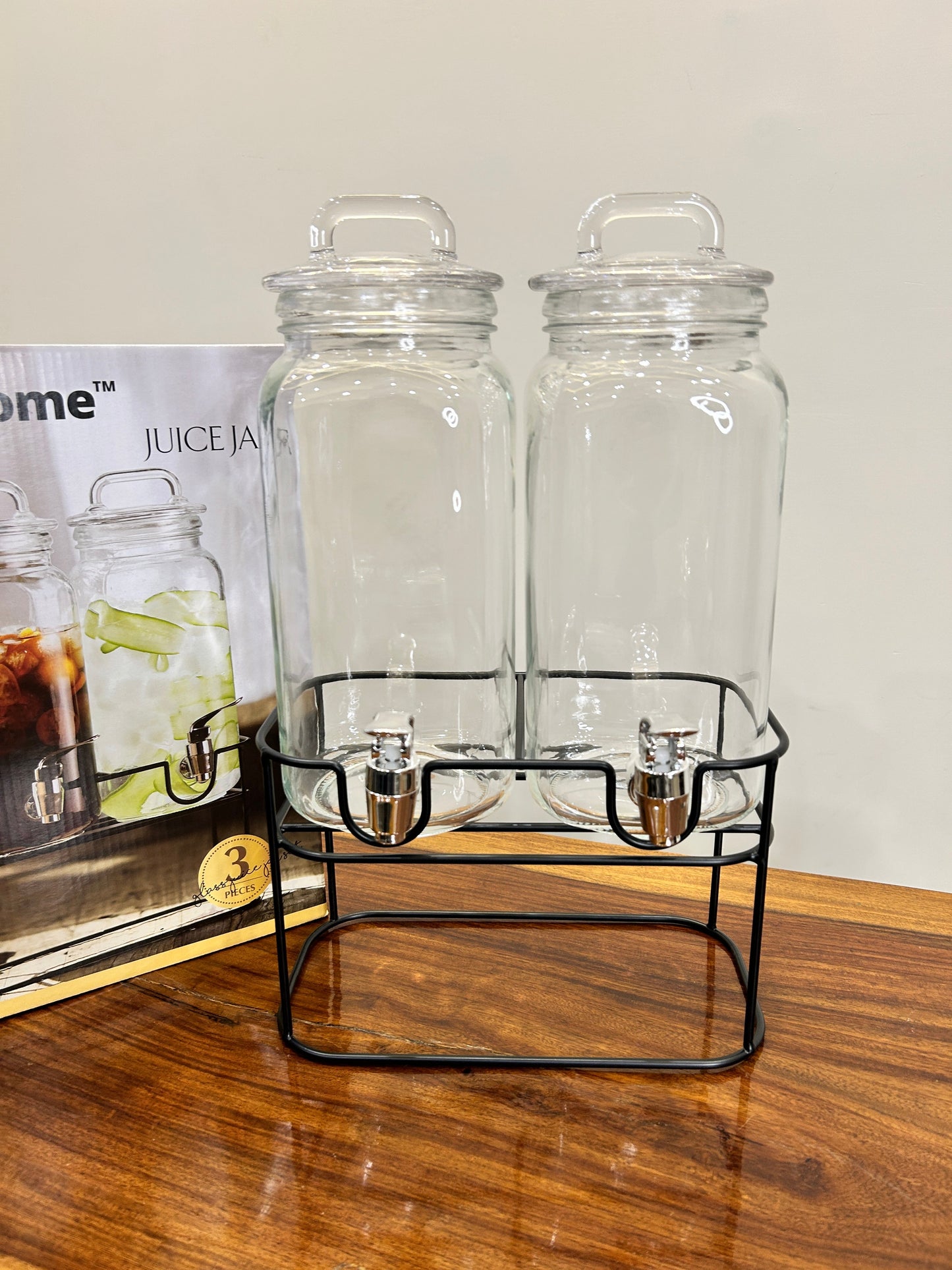 Danny Home Glass Beverage Dispenser 2Pcs
