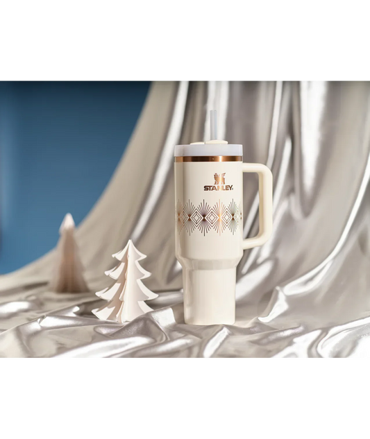 Deco Collection Quencher H2.0 FlowState™ Tumbler | 40 OZ - Cream Gloss Deco