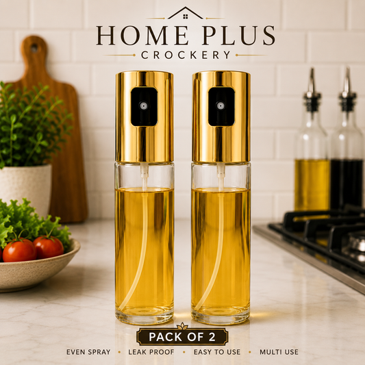 Glass Oil Sprayer Mister (76-4) – Fine Mist Cooking Spray Bottle with Gold Pump Cap