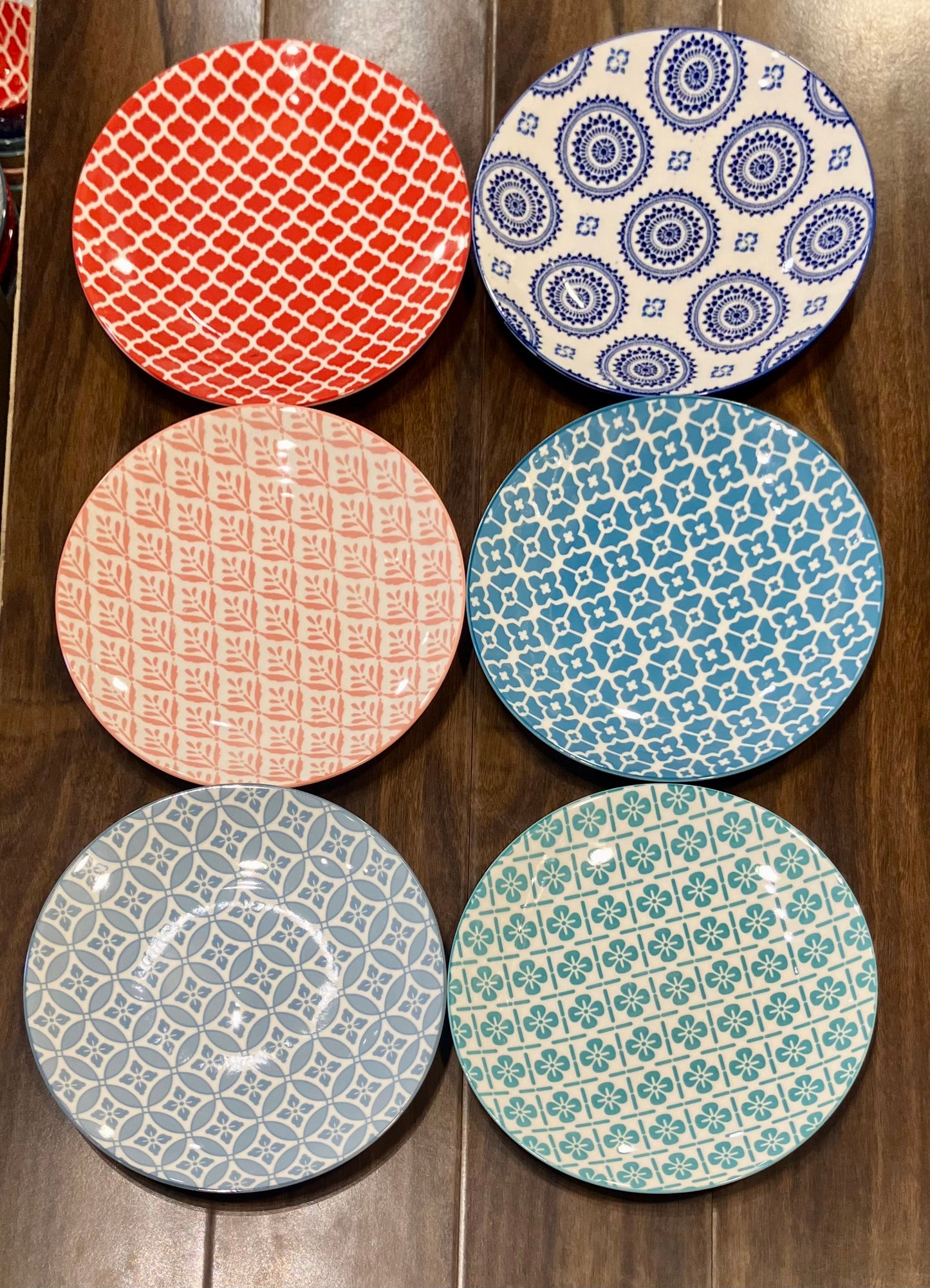 Danny Home Multicolour Series Quarter Plate (6Pcs)