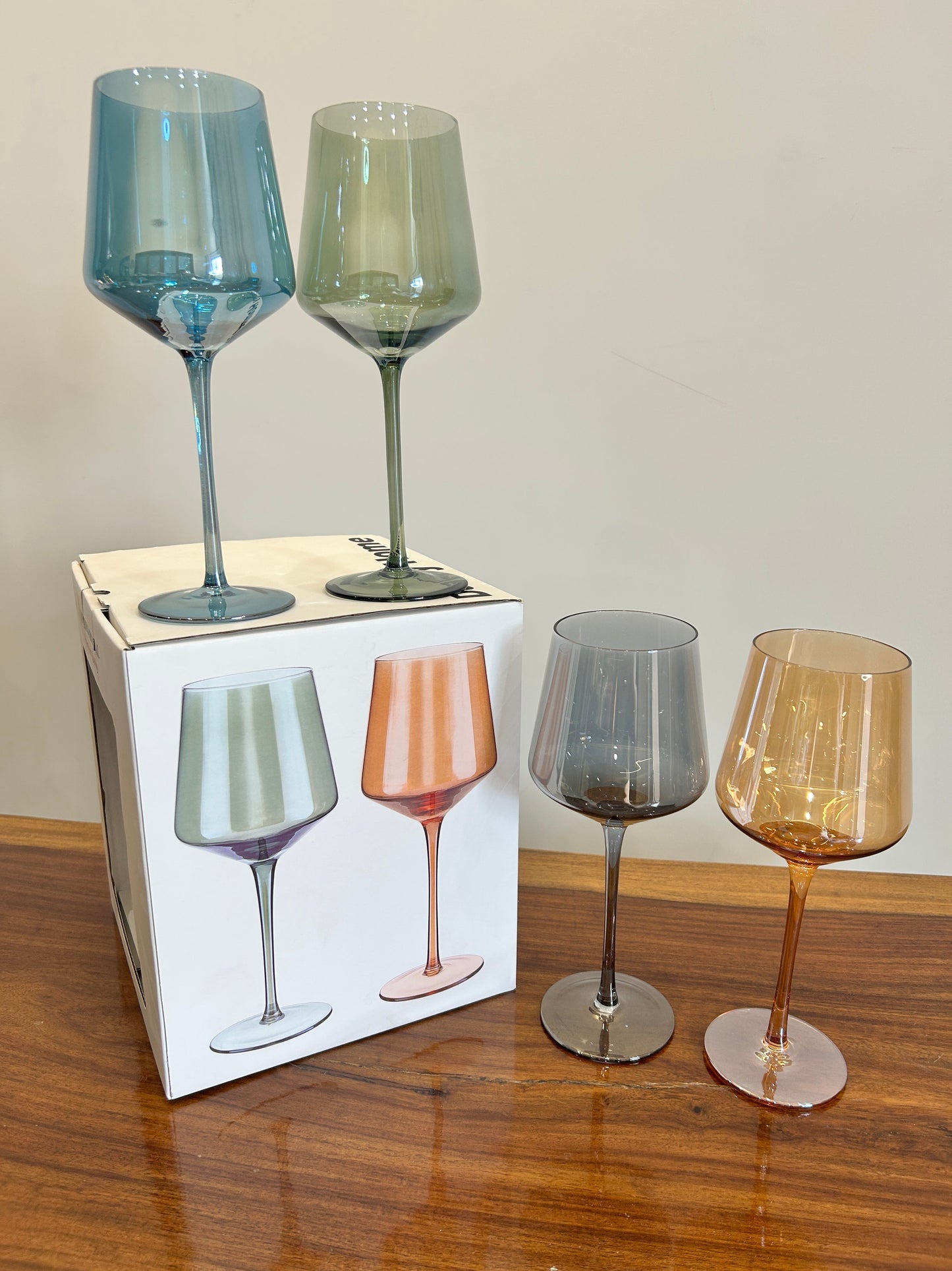 Danny Home Multicolour Wine Glass 4Pcs (450ml)