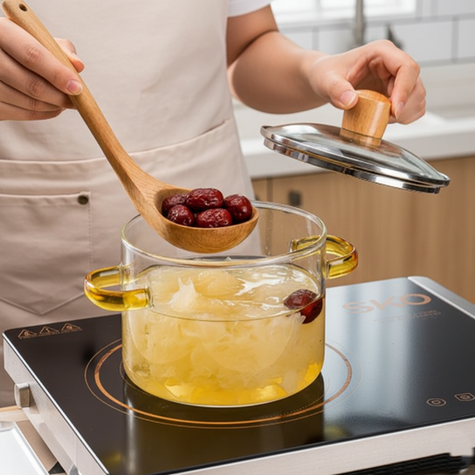 Distinctive Borosilicate GlassPot with Handles