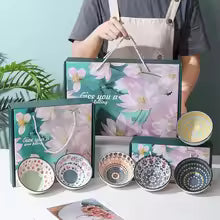 Exquisite Porcelain Bowl Set (6 pcs) – Microwave Safe