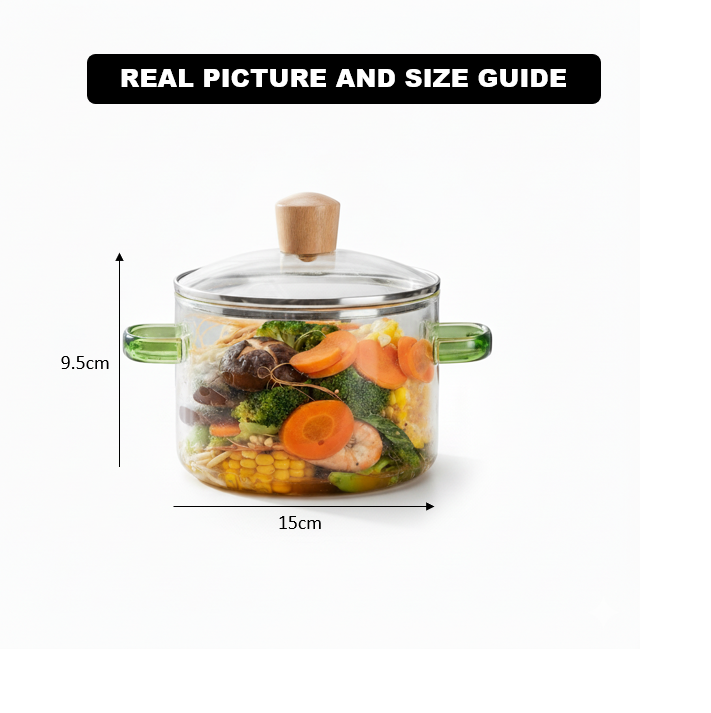 Distinctive Borosilicate GlassPot with Handles