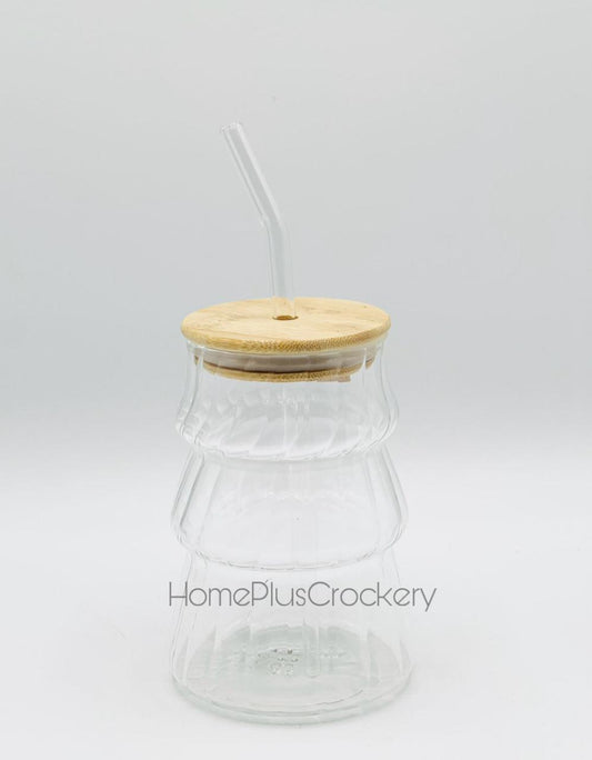 Ribbed Glass Sipper