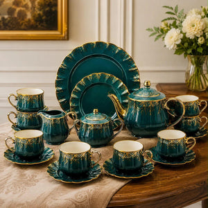 24 Piece Gold Branch Tea Set