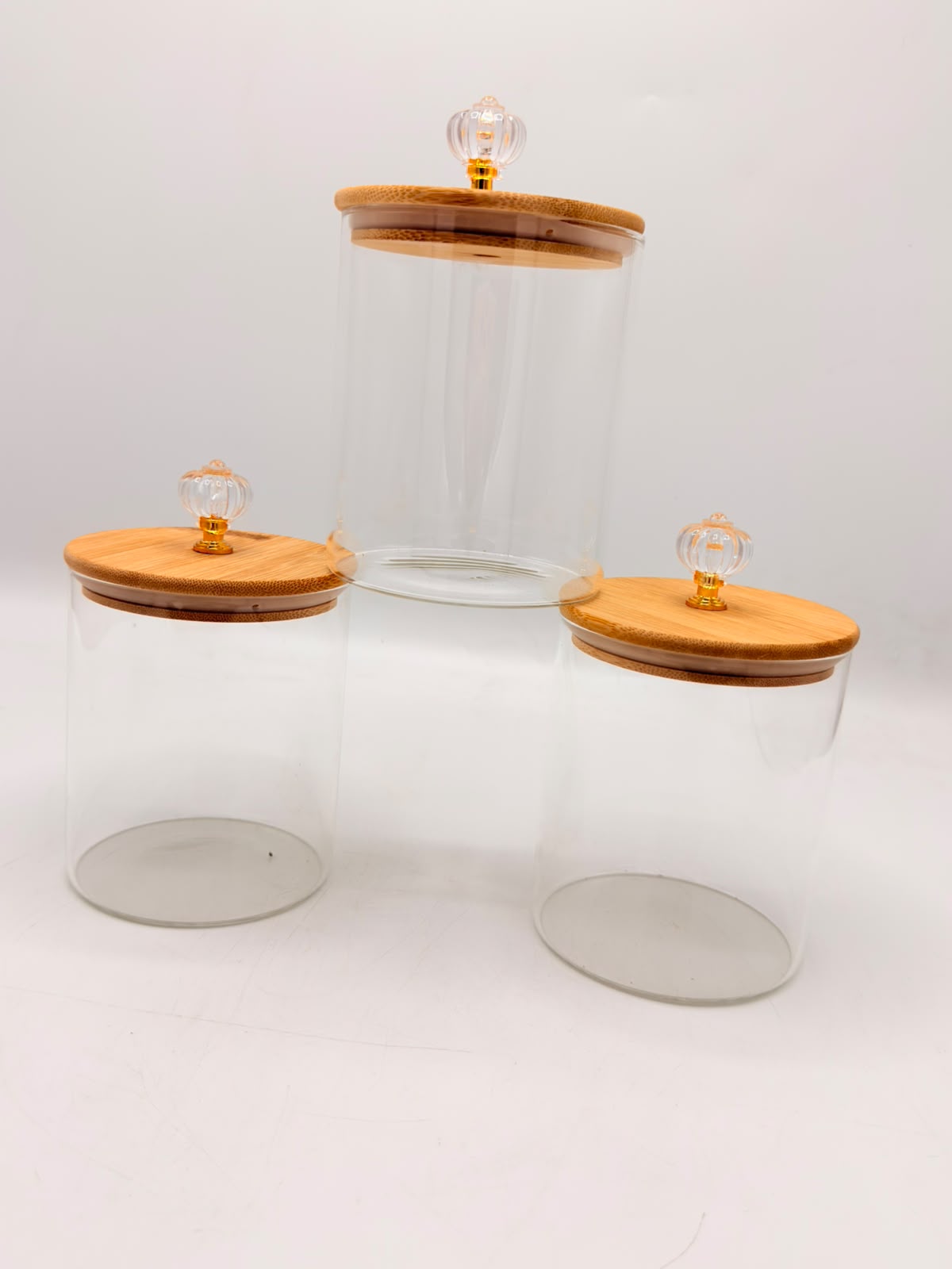 3-Piece Containers with Bamboo Lids