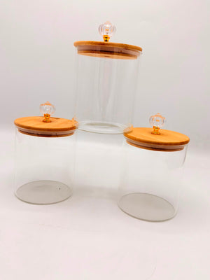 3-Piece Containers with Bamboo Lids