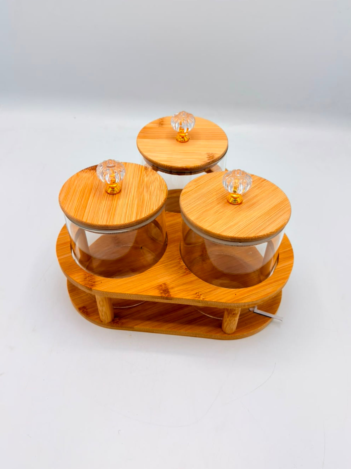 3-Piece Containers with Bamboo Lids