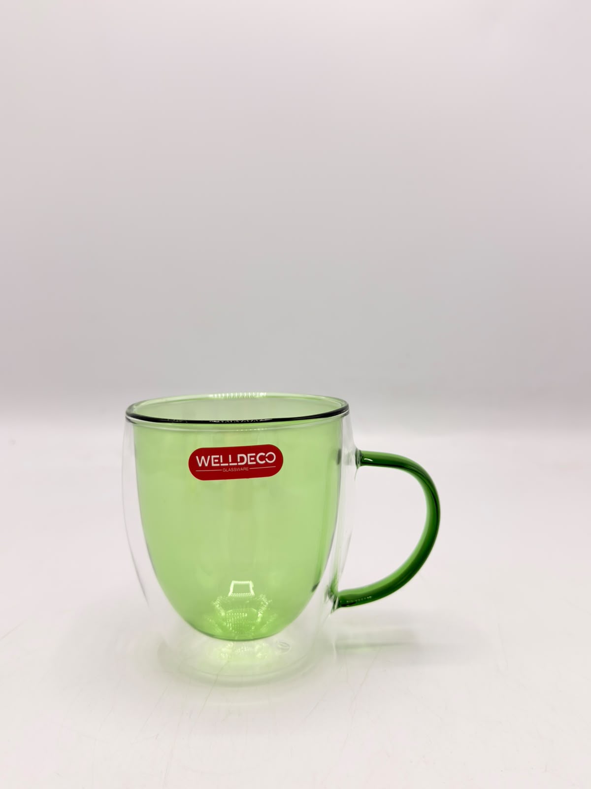 Double Wall Glass Mugs (78-27) – Insulated Colored Coffee & Tea Cups with Handles