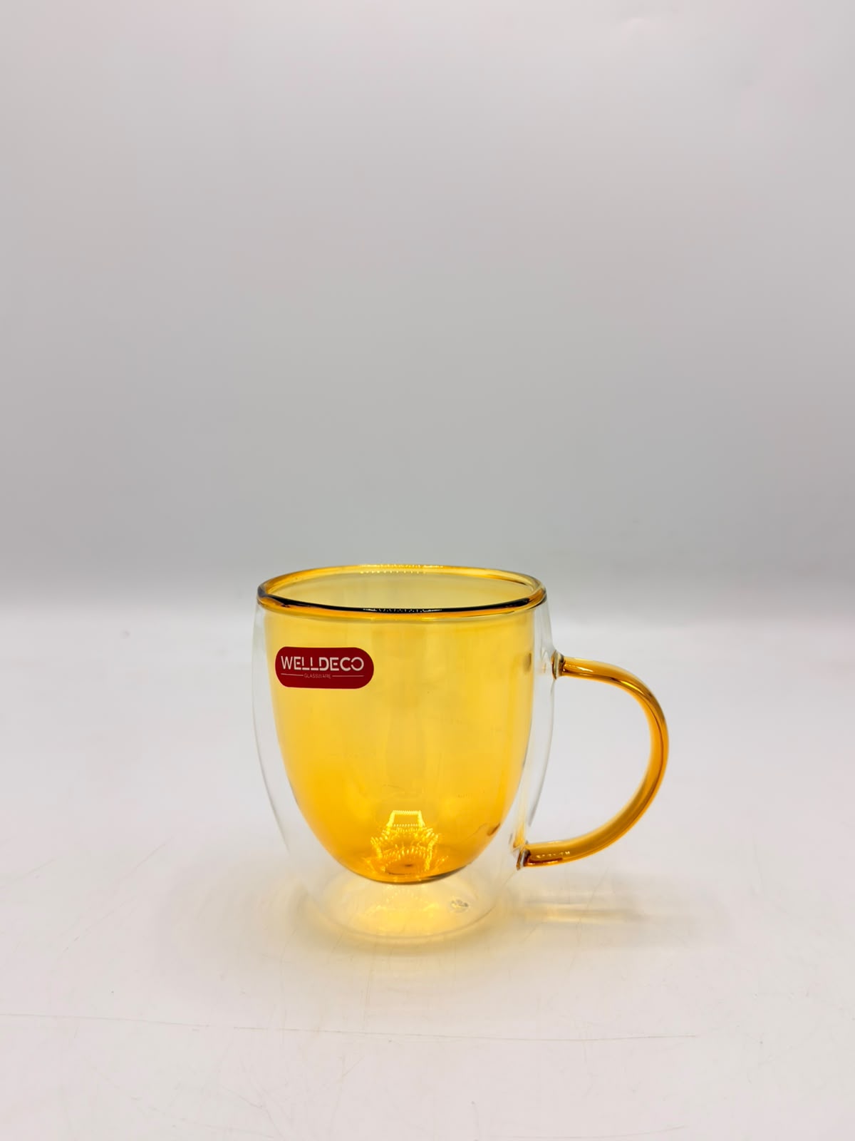 Double Wall Glass Mugs (78-27) – Insulated Colored Coffee & Tea Cups with Handles
