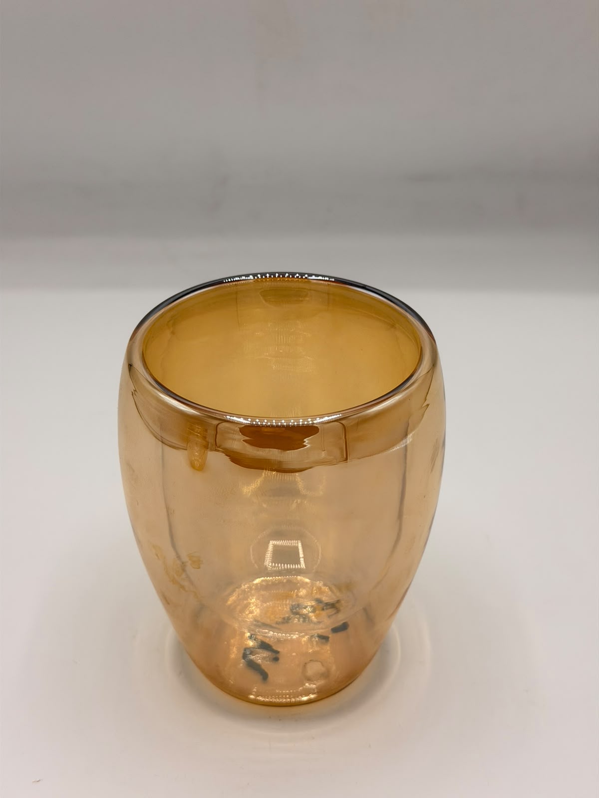 Insulated double wall glass coffee mug
