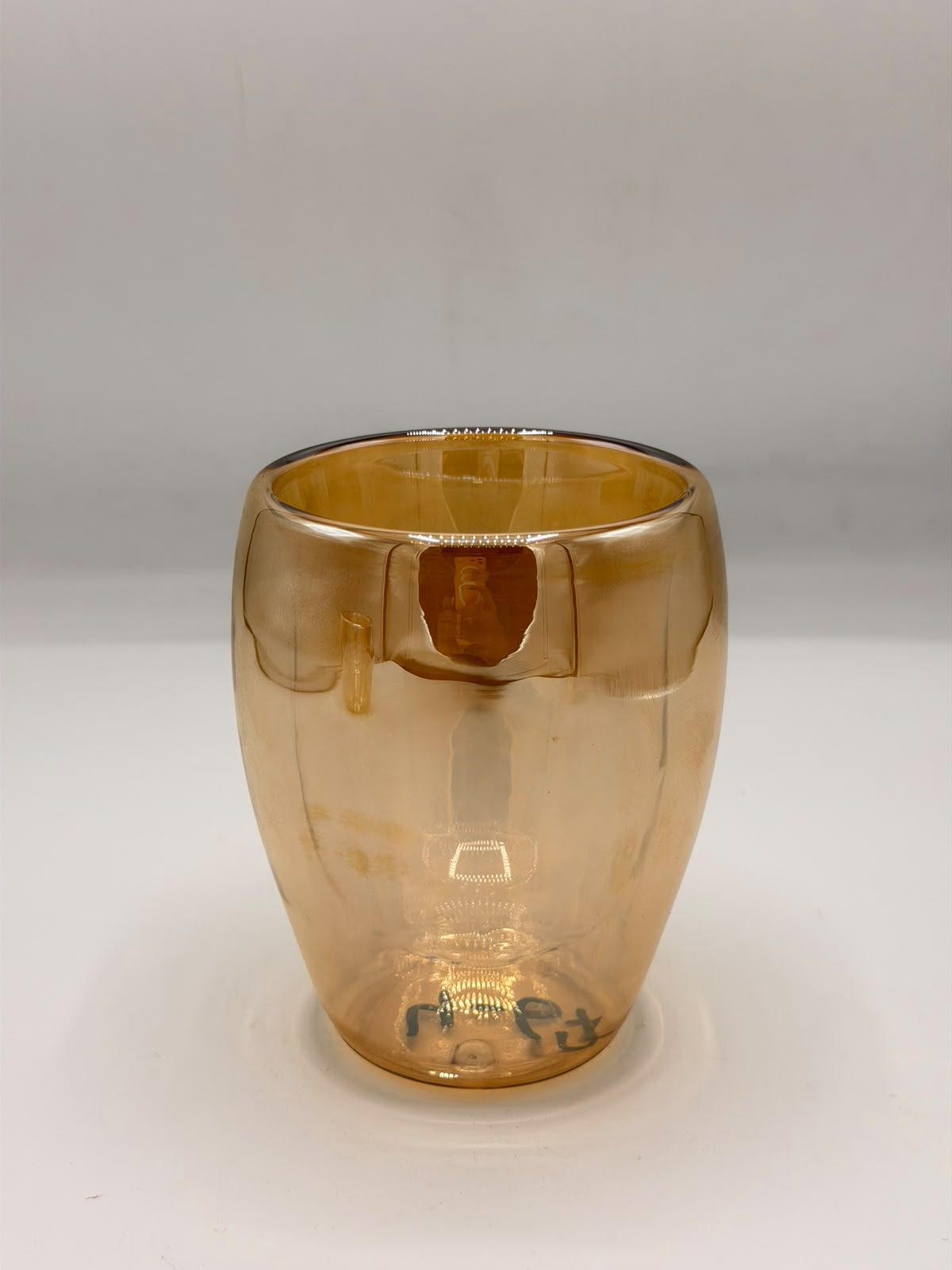 Insulated double wall glass coffee mug