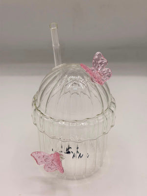 Butterfly Sipper Glass – Elegant Drinking Glass