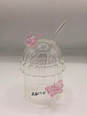Butterfly Sipper Glass – Elegant Drinking Glass