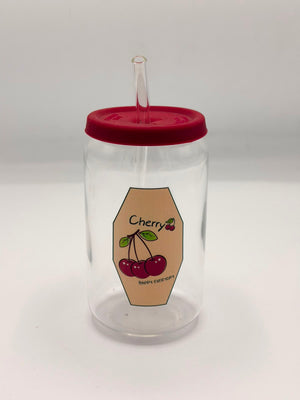 Cherry Sipper Glass – Premium Quality Drinking Glass