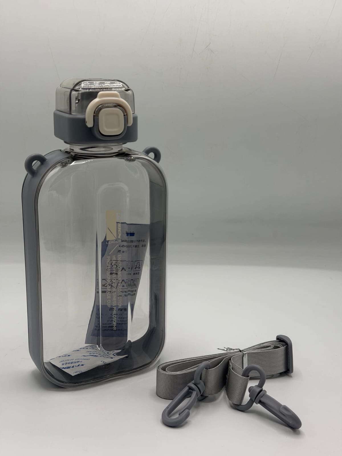 2 litre sports water bottle with strap