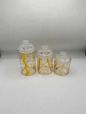 Crackle Acrylic Jar Set - 3 Piece Storage Containers