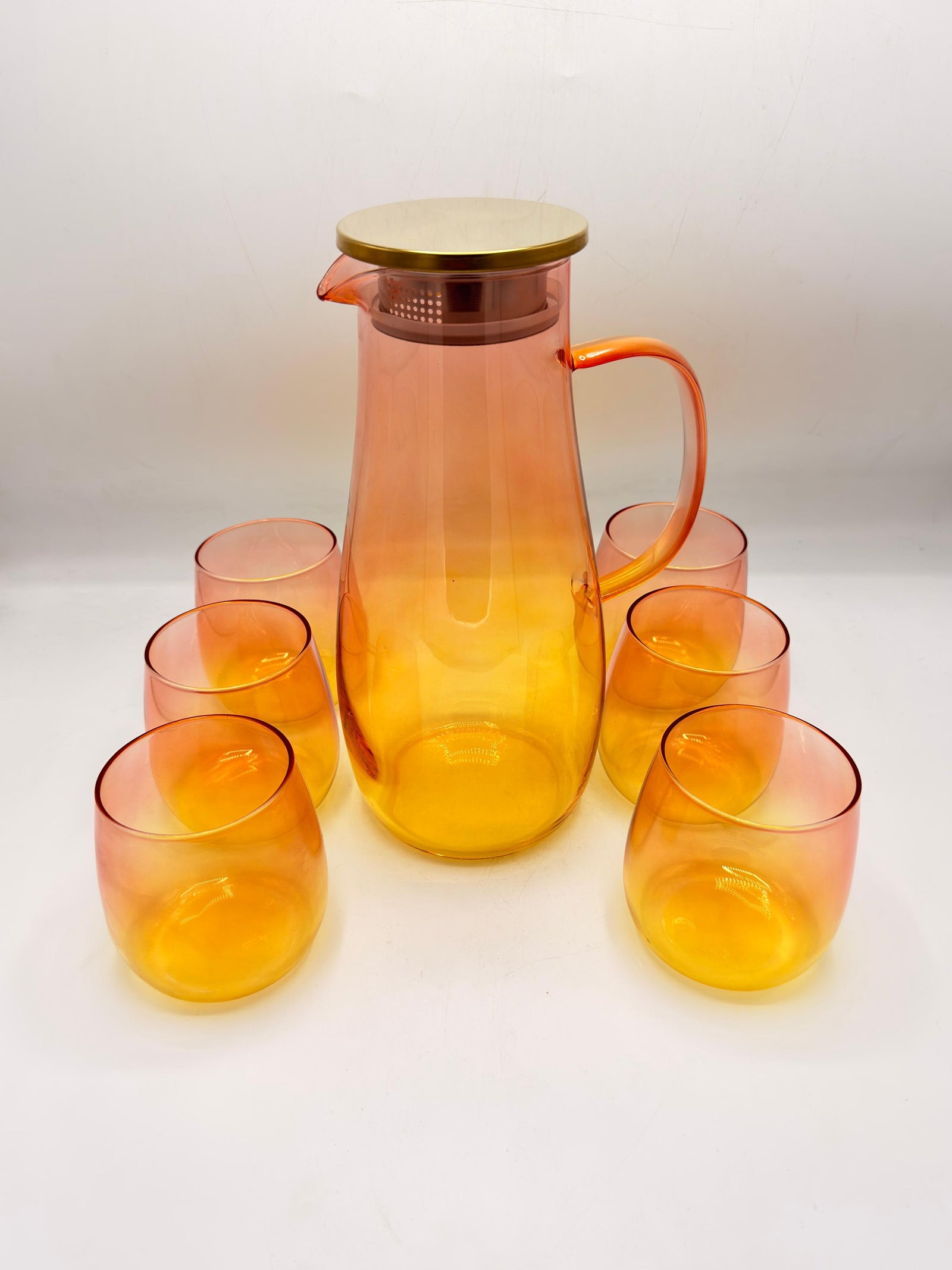 Sunset ombre acrylic jug set