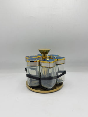6-Jar Rotating Spice Rack Carousel