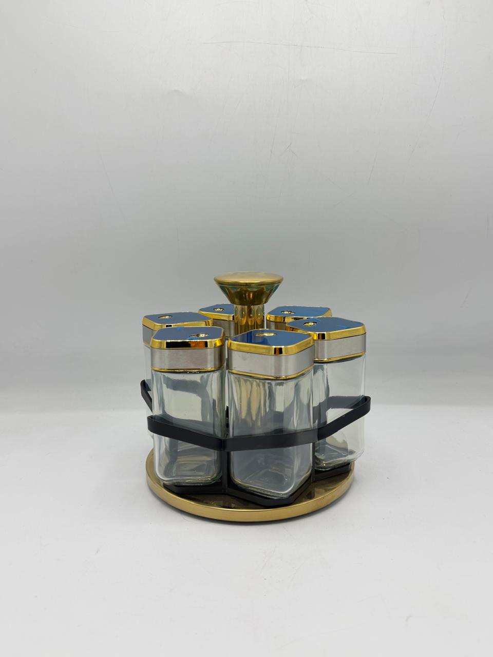 6-Jar Rotating Spice Rack Carousel