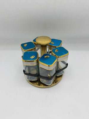 6-Jar Rotating Spice Rack Carousel