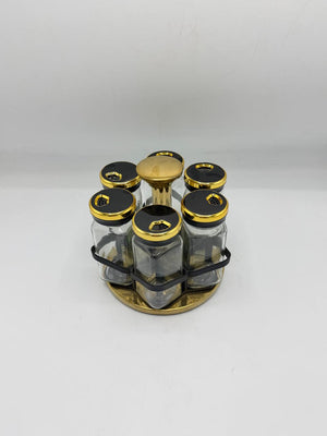 Round Jar Rotating Spice Rack Carousel