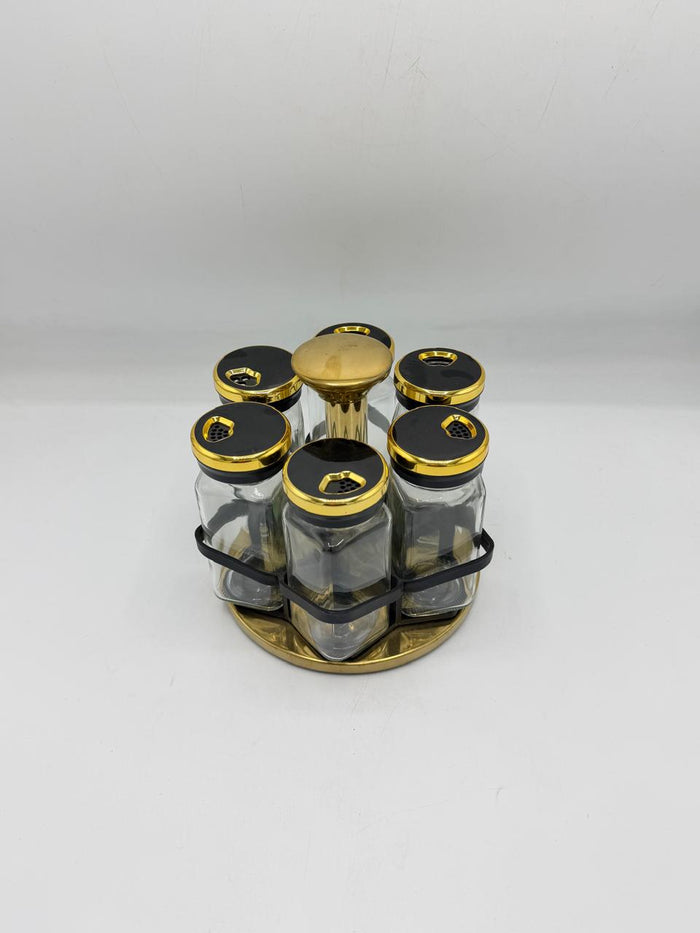 Round Jar Rotating Spice Rack Carousel