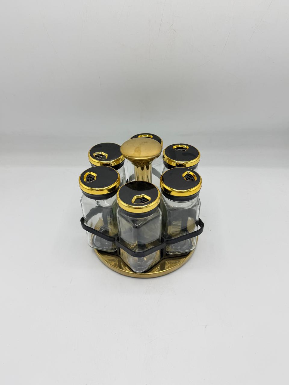 Round Jar Rotating Spice Rack Carousel
