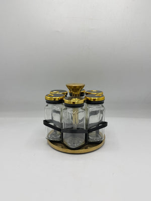 Round Jar Rotating Spice Rack Carousel