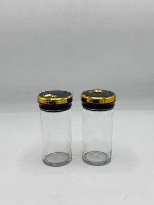 Clear Glass Salt & Pepper Shaker Set
