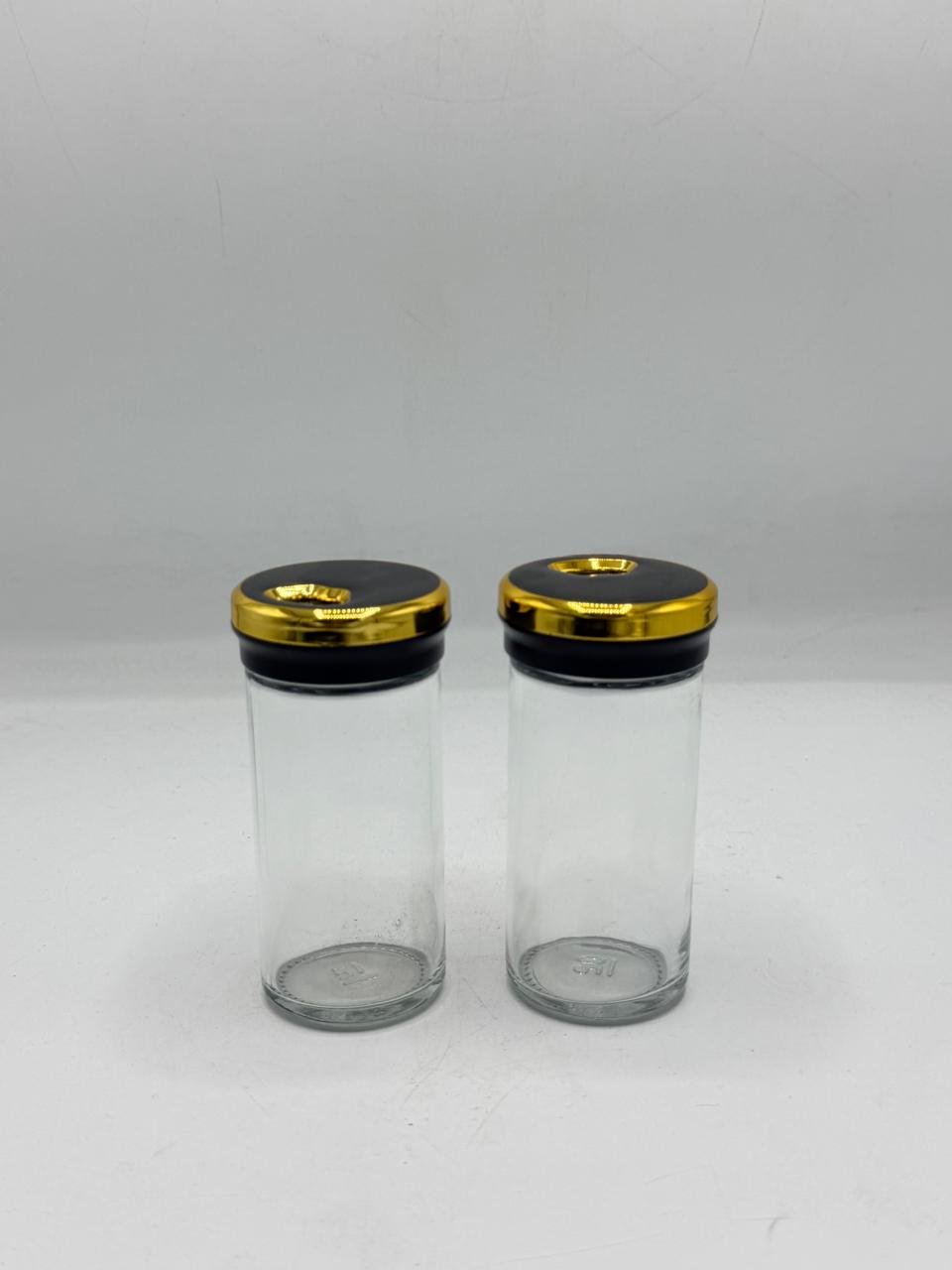 Clear Glass Salt & Pepper Shaker Set