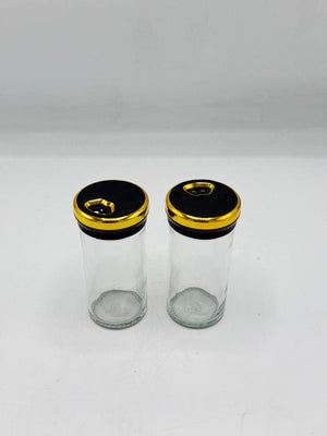 Clear Glass Salt & Pepper Shaker Set