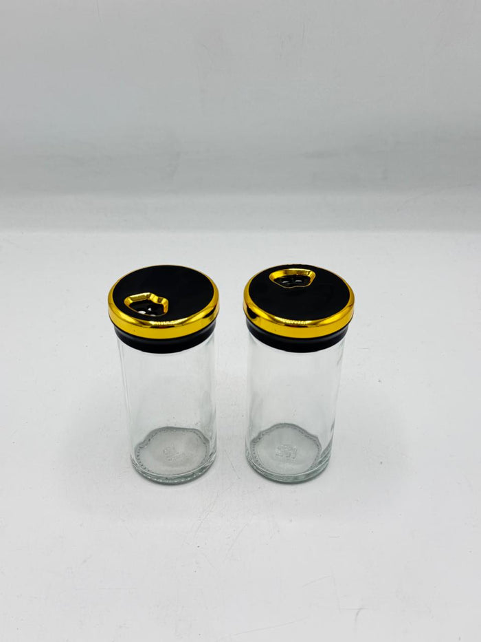 Clear Glass Salt & Pepper Shaker Set