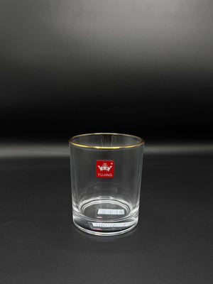 Gold Rim Glass Tumbler Set – 6 Piece Drinking Glasses (72-7)