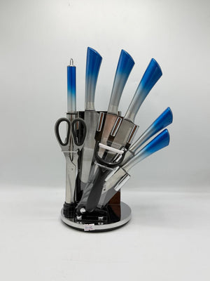 8-Piece Kitchen Knife Set with Rotating Stand