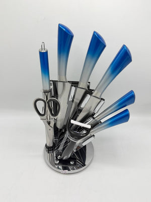 8-Piece Kitchen Knife Set with Rotating Stand