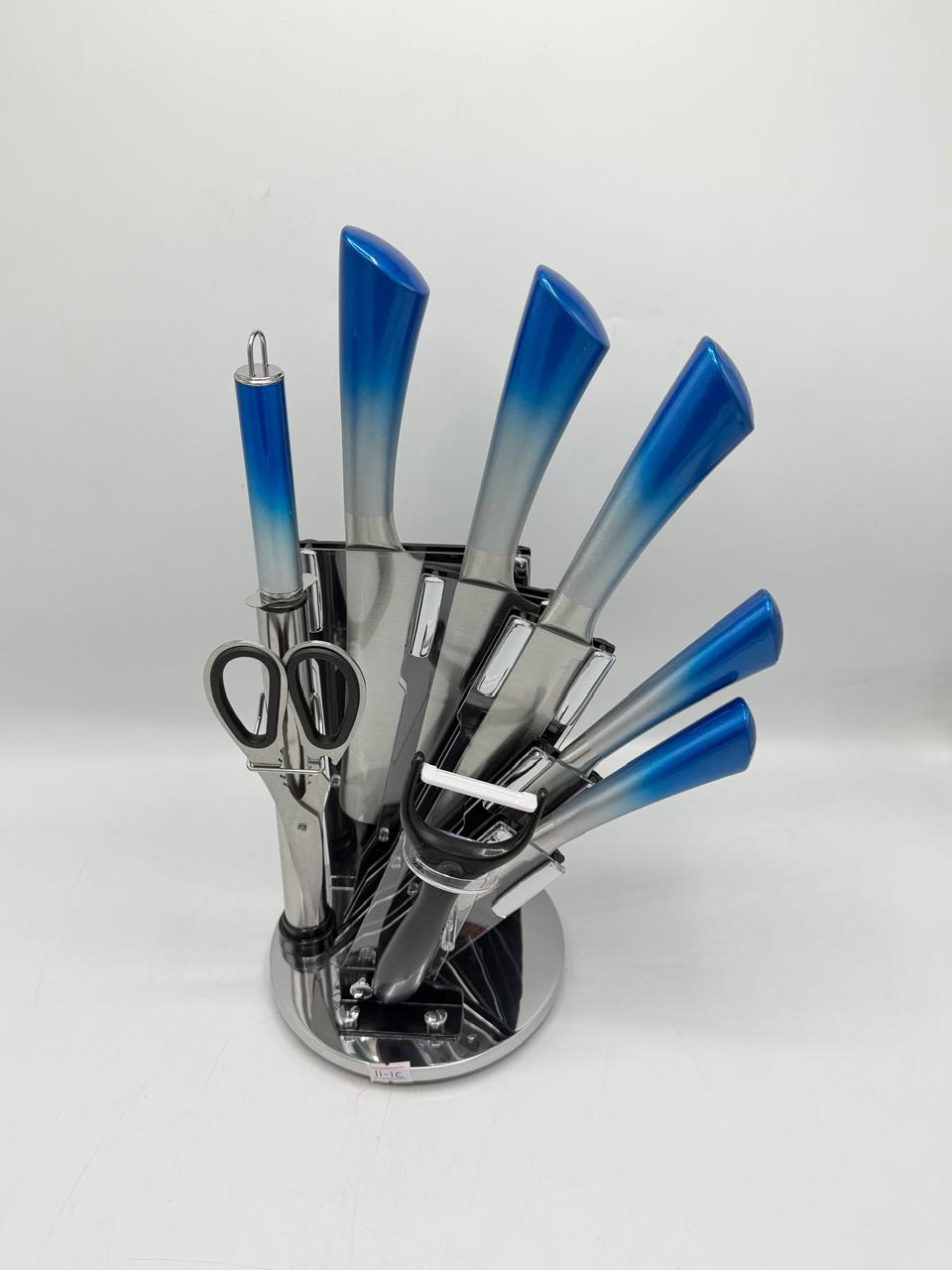 8-Piece Kitchen Knife Set with Rotating Stand